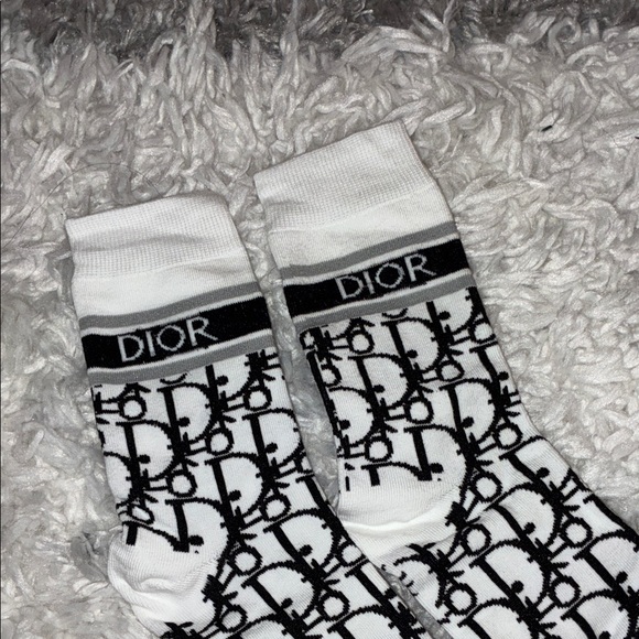Dior Monogram White and Black Socks - Picture 2 of 3
